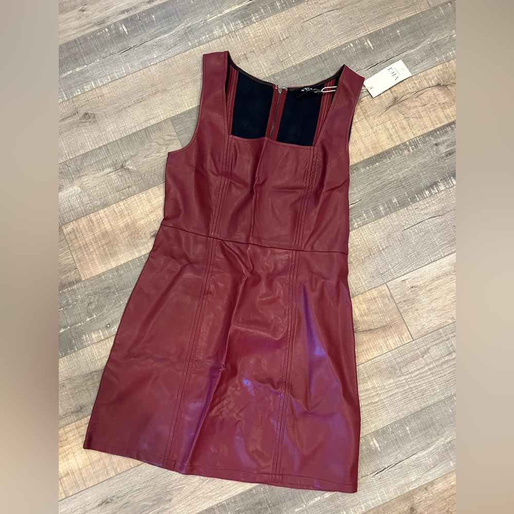 Vici Faux Leather Mini Dress NWT